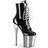 Pleaser - FLAMINGO1020 Platform Boots, Pole dance shoes - Pole dance shoes - Black/Silver coloured Product image